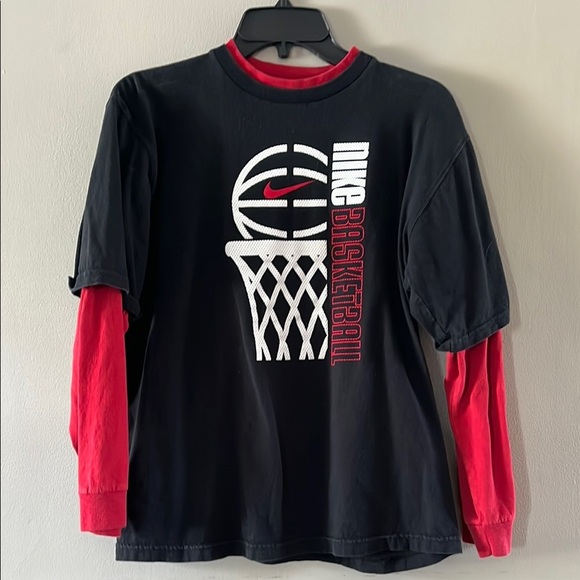Nike Black and Red Basketball Graphic Tee - Picture 1 of 5